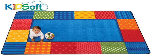 Pattern Blocks Rug Primary Colors 4' x 6'