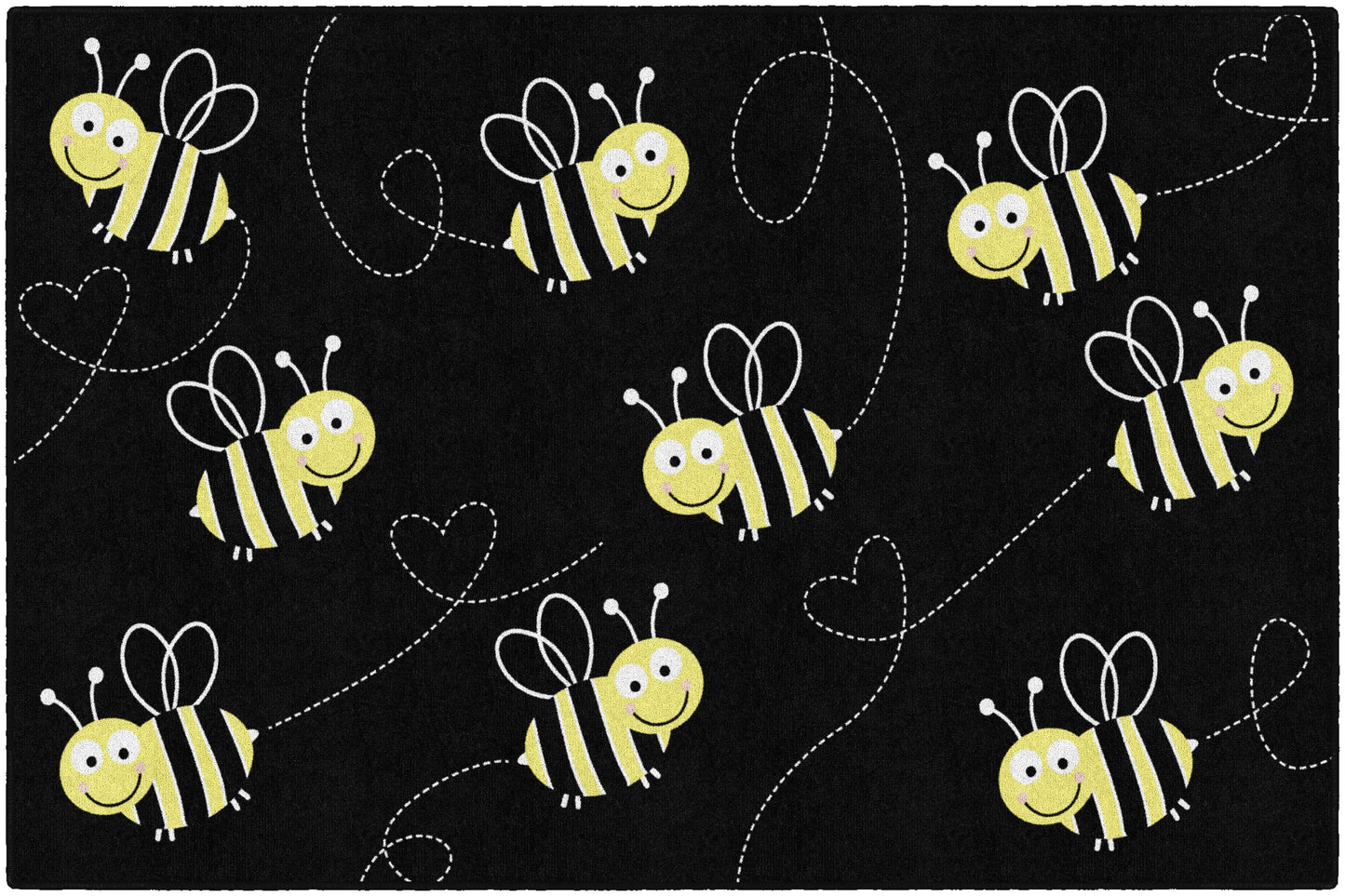 Bees on Black Rug