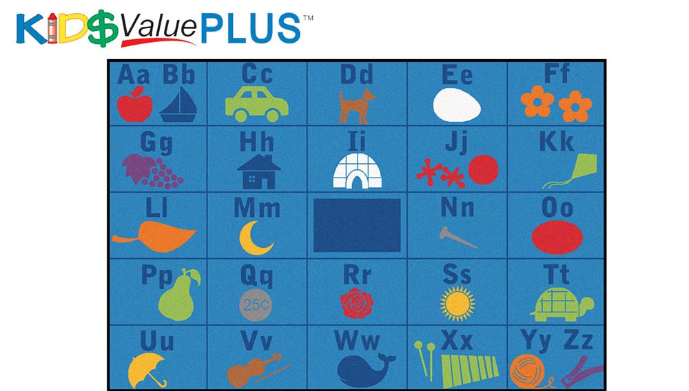 Alphabet Seating Value Rug PLUS (6' x 9')