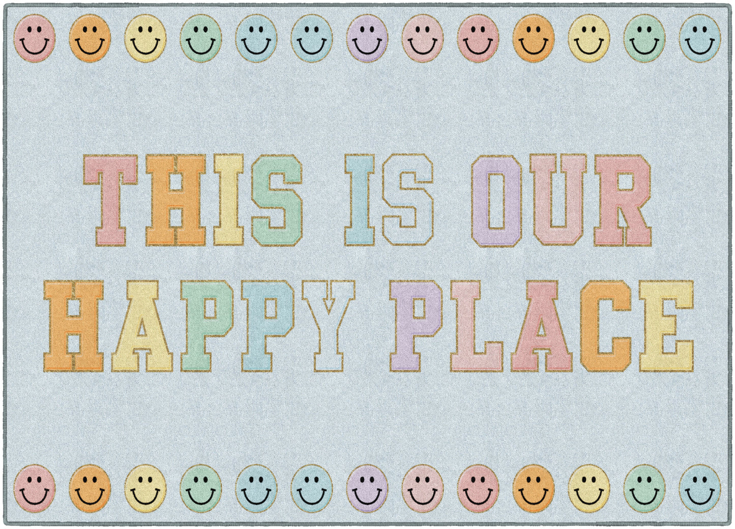 This Is Our Happy Place On Blue Rug