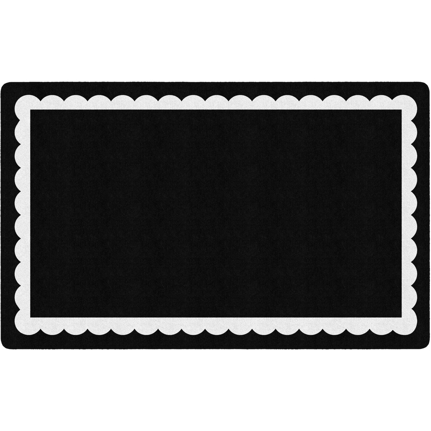 Black White & Stylish Brights Black & White Scallop Border