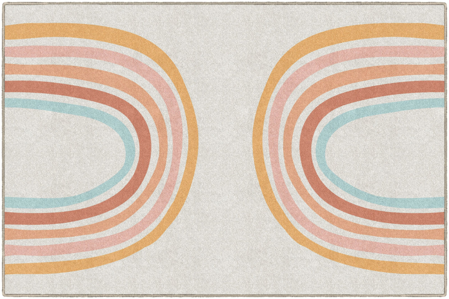 Good Vibes with Retro Rainbows Rug