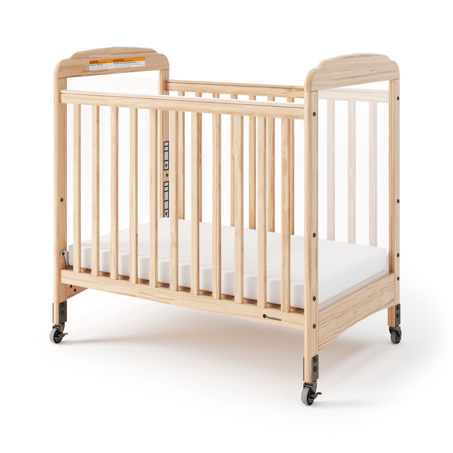 Next Gen Serenity Fixed-Side Clearview Compact Crib