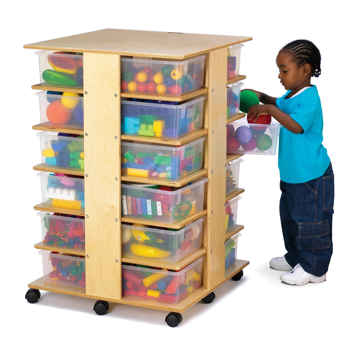 Jonti-Craft 24 Tub Tower - with Clear Tubs