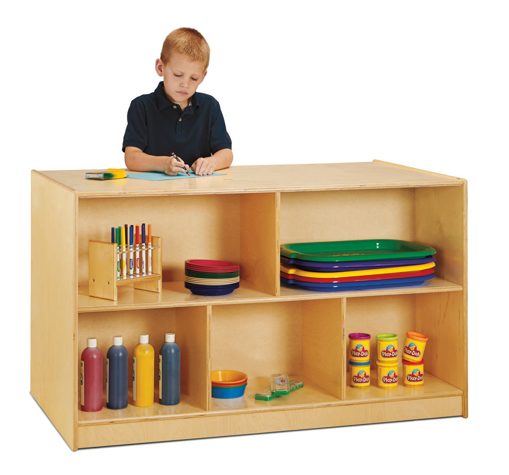 Jonti-Craft Double-Sided Island – Single + 20 Cubbie-Tray - with Clear Trays
