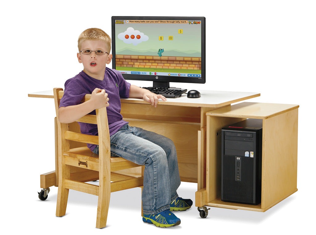 Jonti-Craft Apollo Single Computer Desk - Maple Top