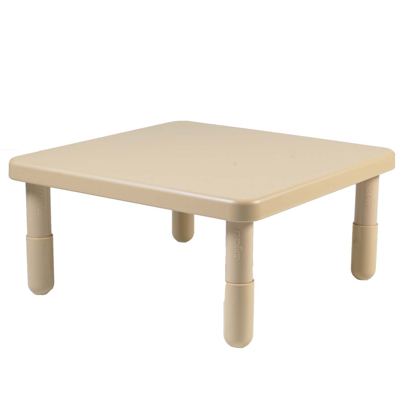 Value Table, 28" Square, 14" inch legs (Natural Tan)