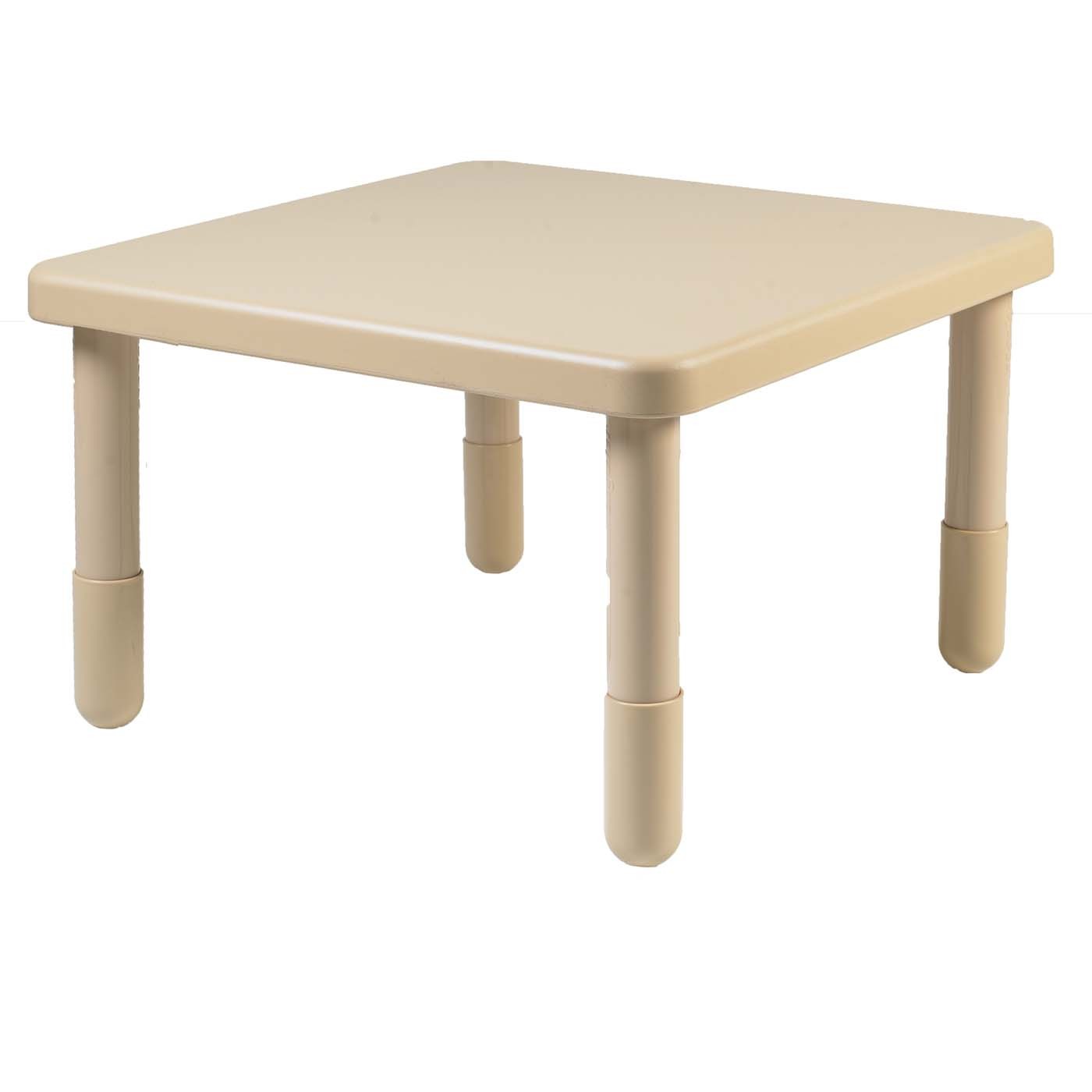 Value Table, 28" Square, 18" inch legs (Natural Tan)