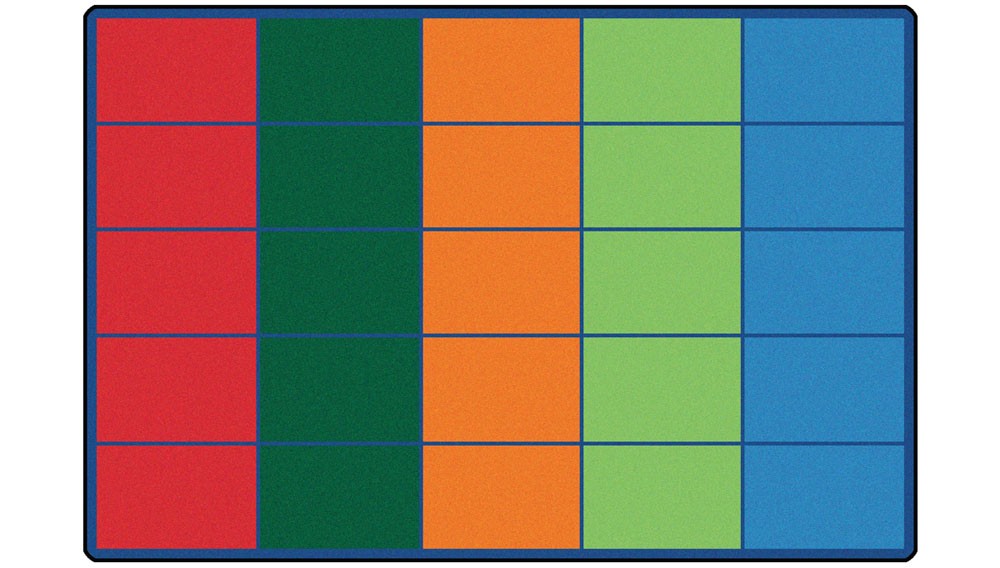 Colorful Rows Seating Rug (6' x 9' Rectangle)