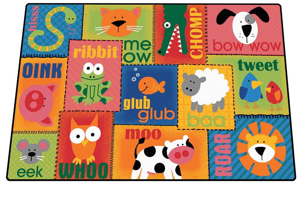 Animal Sounds Toddler Rug (6' x 9' Rectangle)
