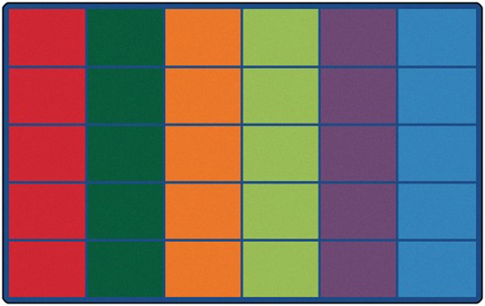 Colorful Rows Seating Rug (8'4" x 13'4" Rectangle)