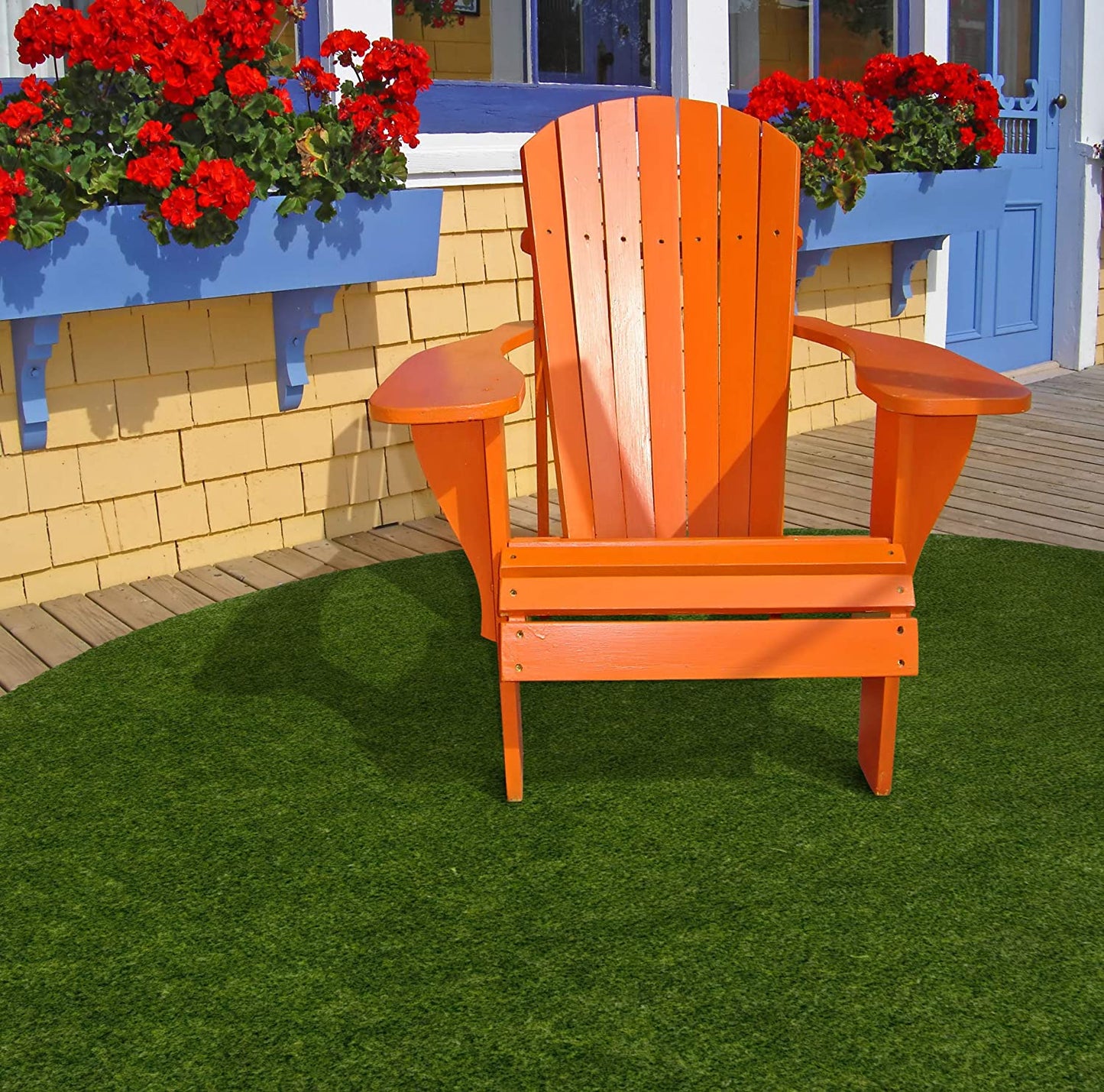 GreenSpace 7'6" Round Premium Grass Textured Area Rug