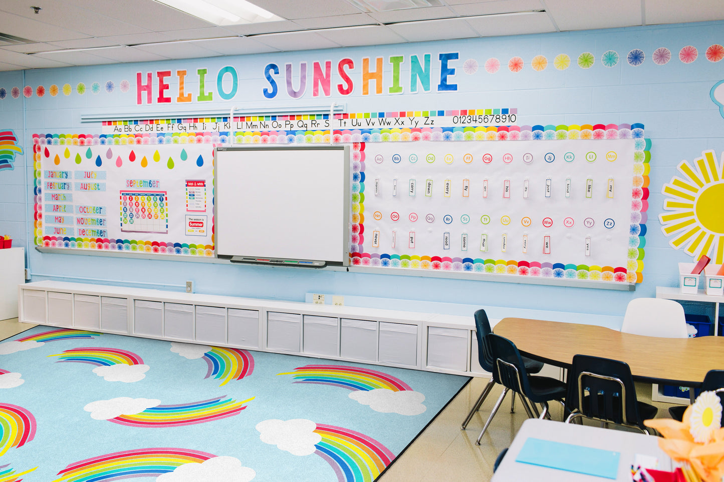 Hello Sunshine Whimsical Rainbows