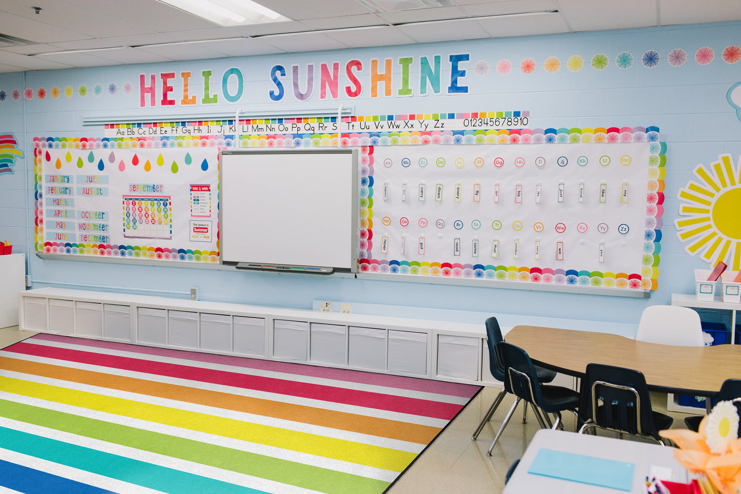 Hello Sunshine Bright Striped Rainbow