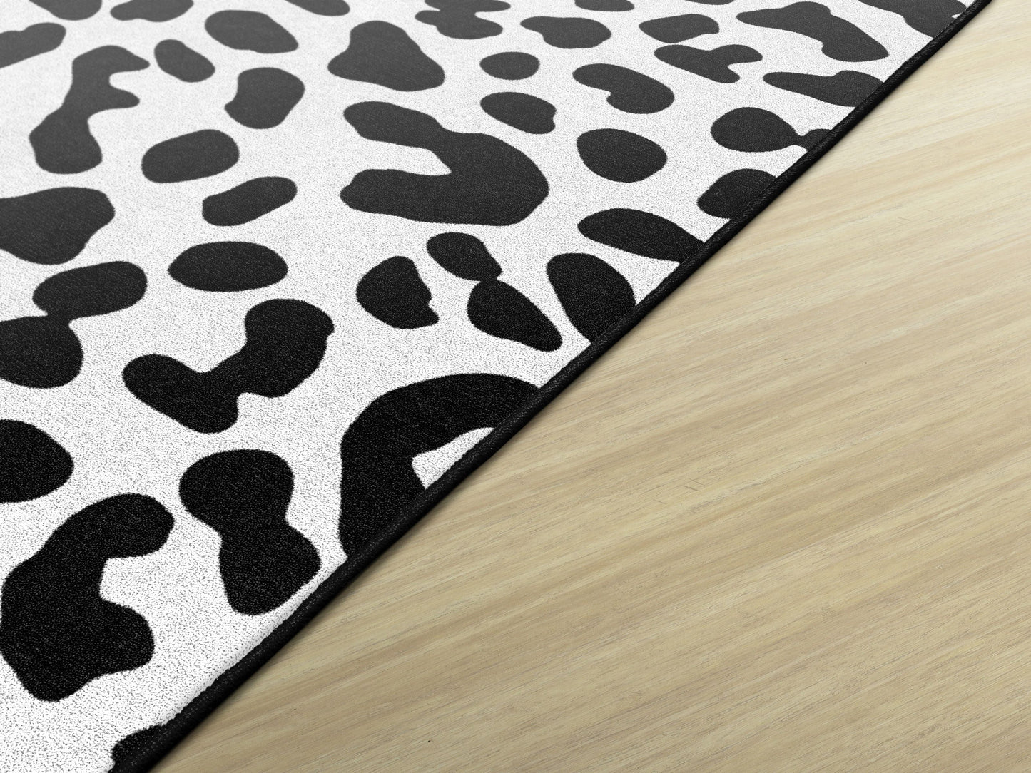Black On White Leopard Rug By Schoolgirl Style