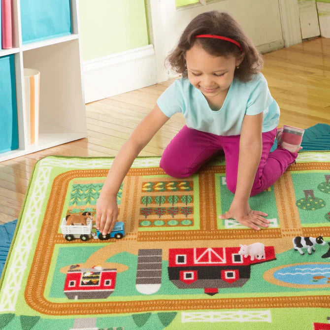 Round the Barnyard Farm Rug