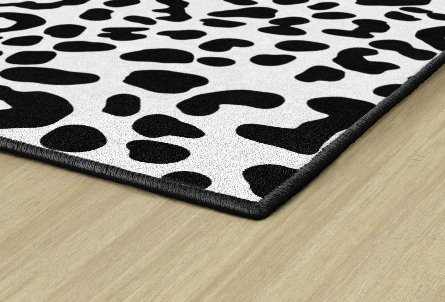 Black On White Leopard Rug By Schoolgirl Style