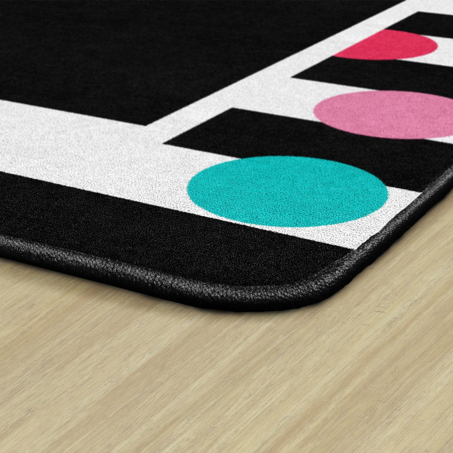 Just Teach Black, White Bright Polka Dot Border