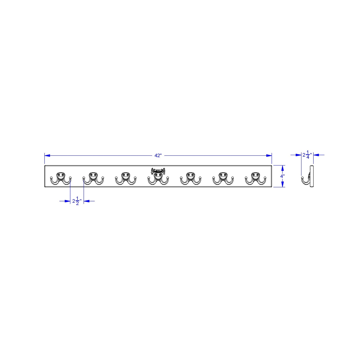 Jonti-Craft Wall Mount Coat Rail