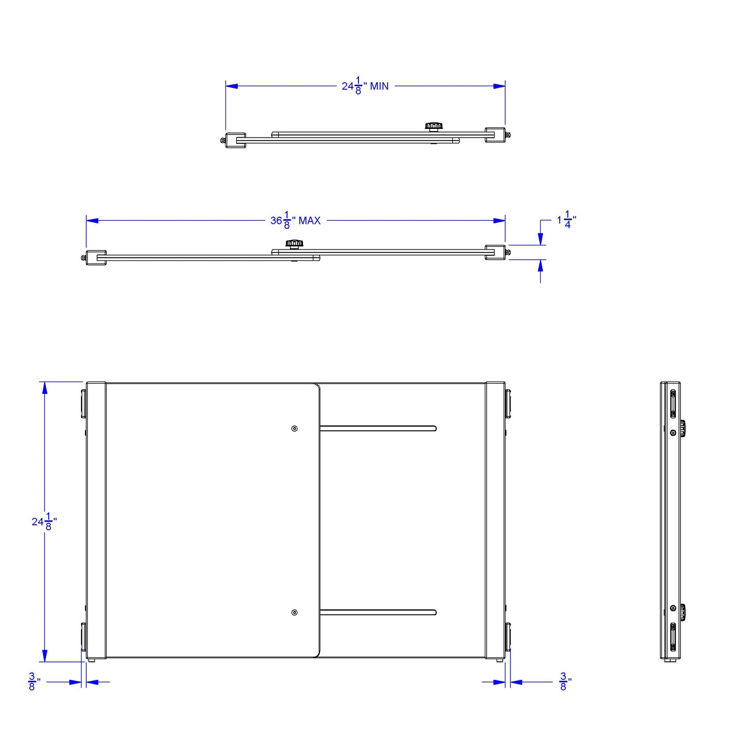 KYDZ Suite Accordion Panel - T-height - 24 To 36 Wide - Plywood