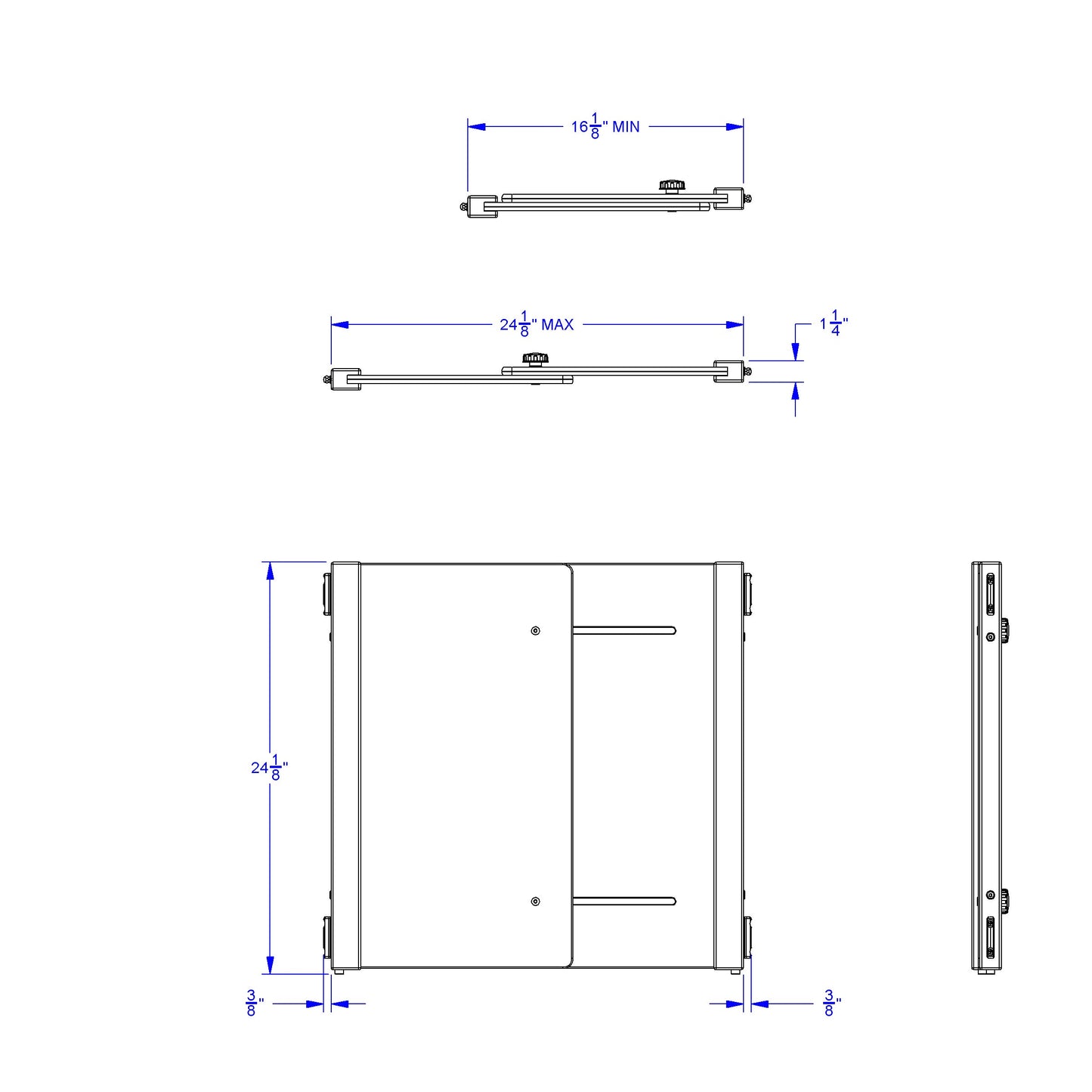 KYDZ Suite Accordion Panel - T-height - 16 To 24 Wide - Plywood