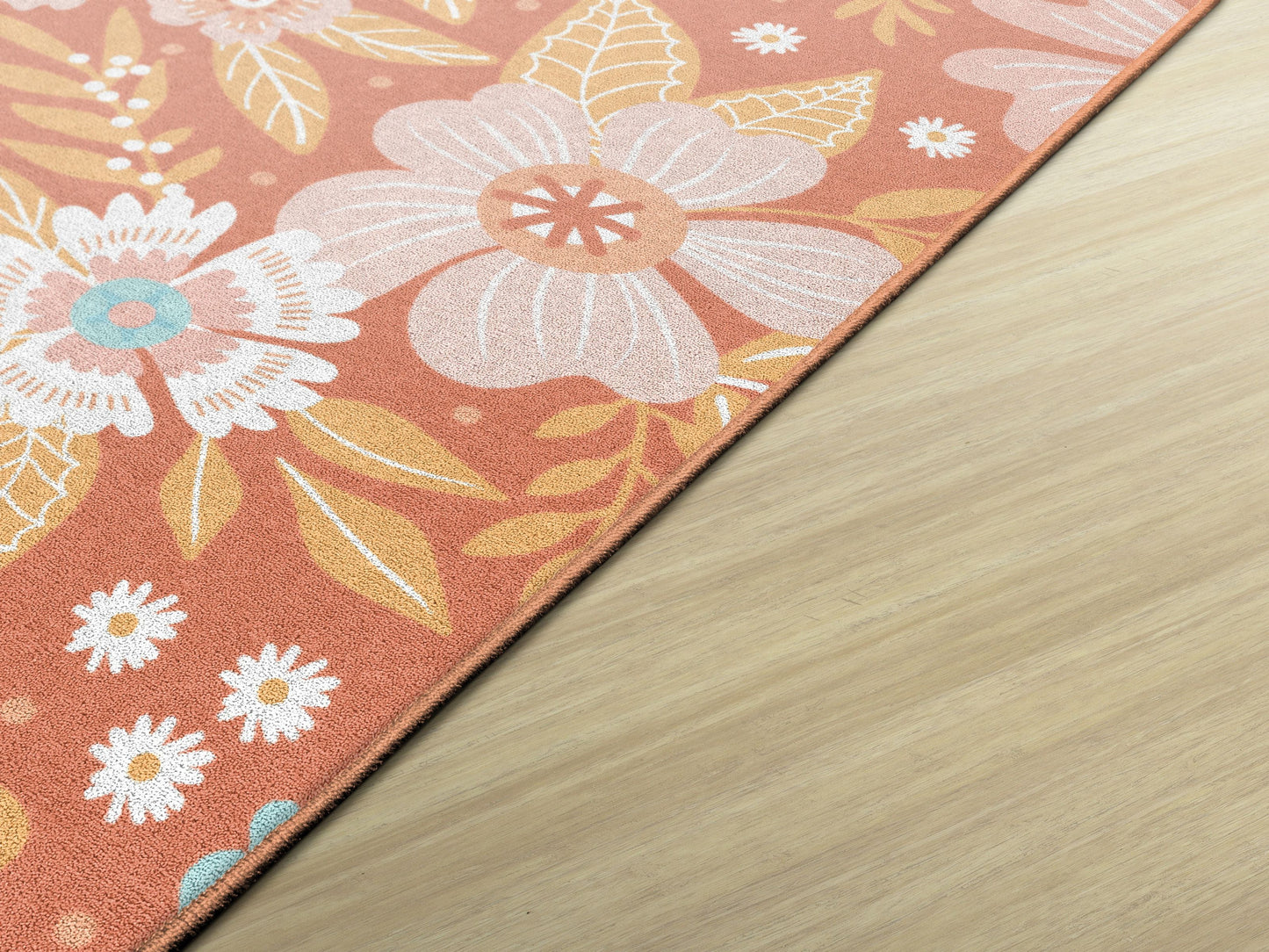 Good Vibes Floral Rug By Schoolgirl Style
