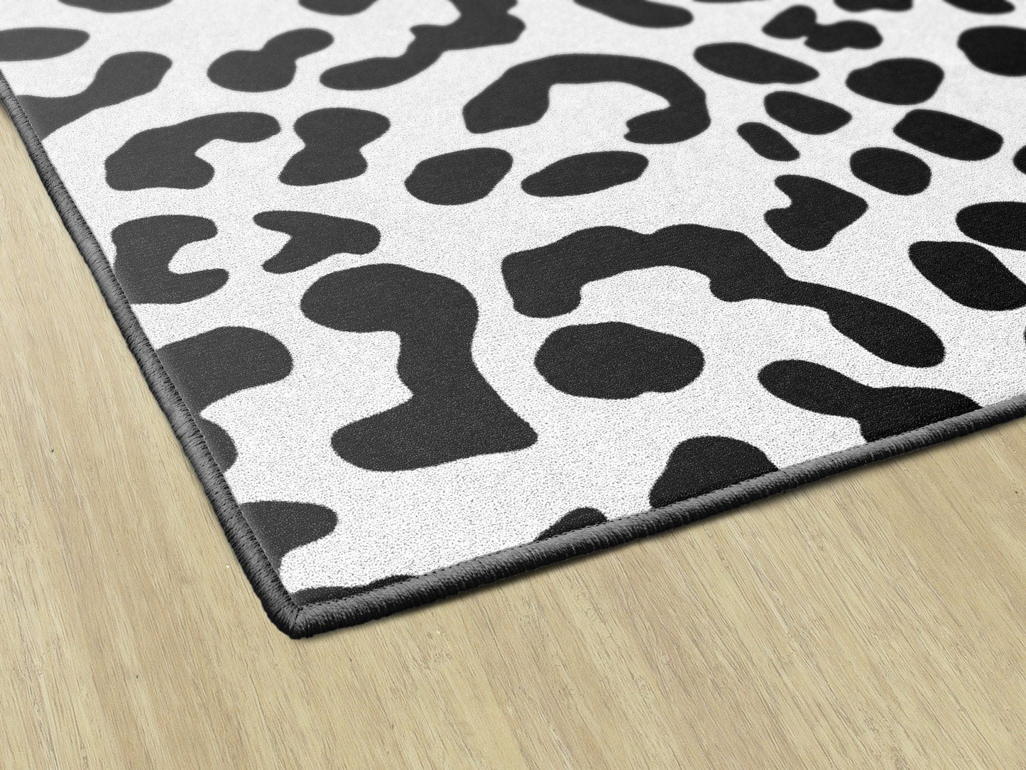 Black On White Leopard Rug By Schoolgirl Style