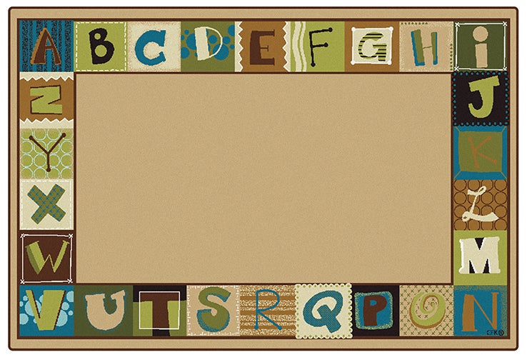 KIDSoft Toddler Alphabet Border Rug