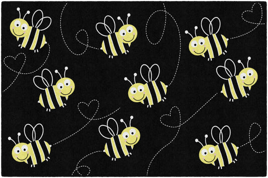 Bees on Black Rug