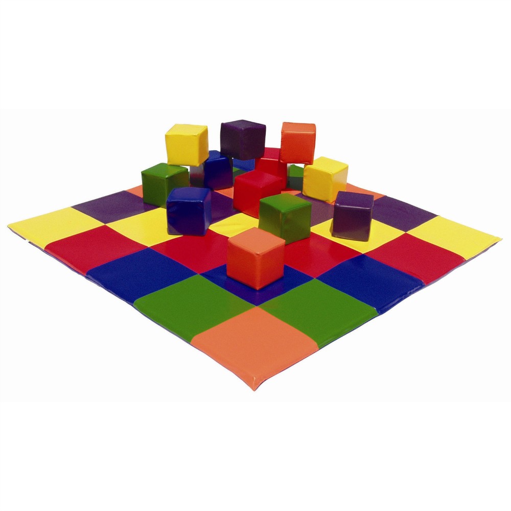 Matching Patchwork Mat and Blocks Set