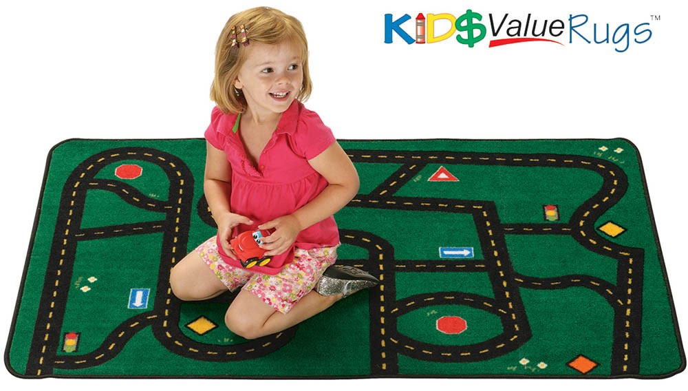 KID$ Value Rugs, Go-Go Driving Rug, 3' x 4'6"