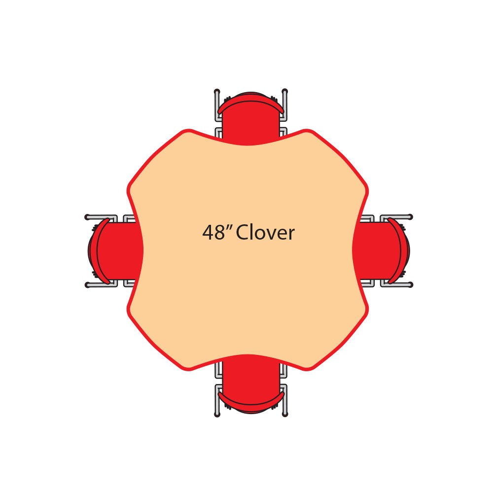 Adjustable Activity Table (Clover), 17"-25"H, (48")