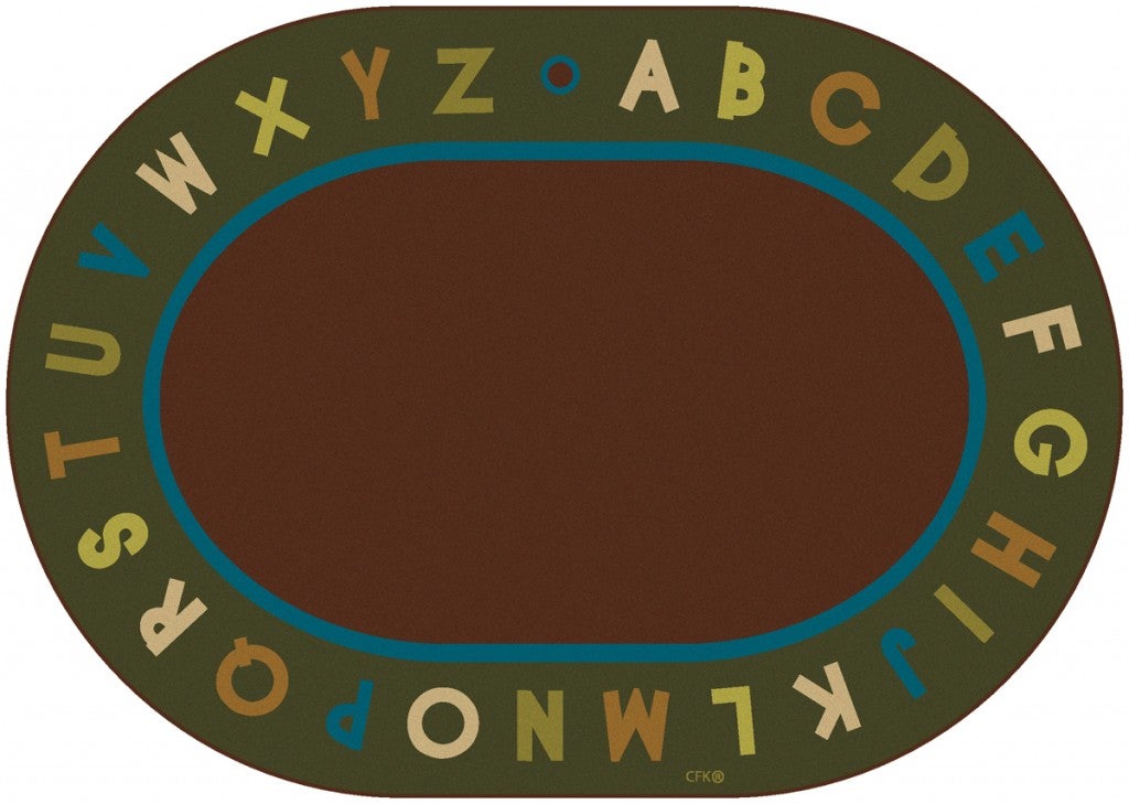 Alphabet Circletime Carpet Oval Nature Colors