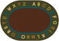 Alphabet Circletime Carpet Oval Nature Colors