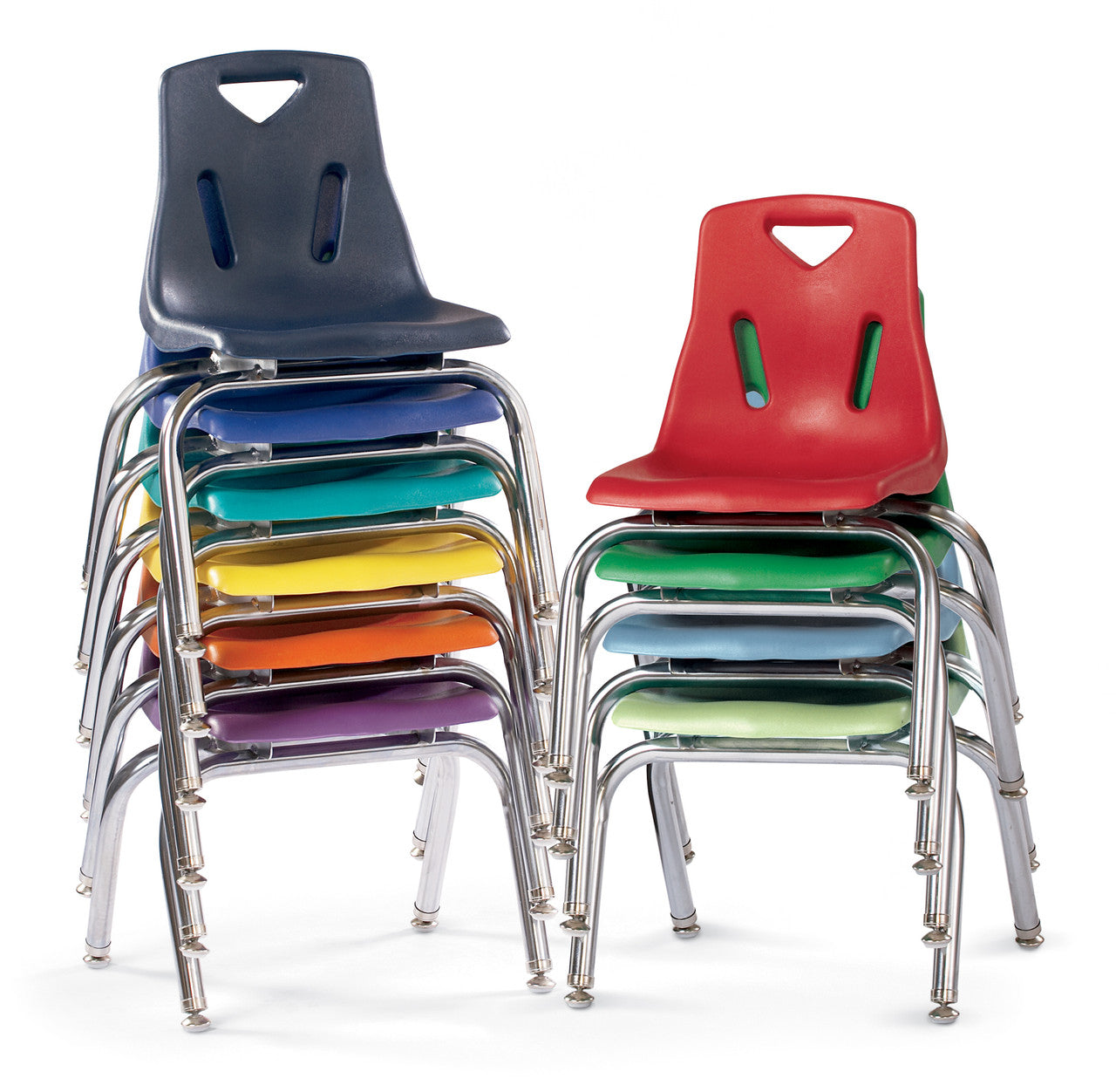 Berries Stacking Chairs with Chrome-Plated Legs - 18" Ht