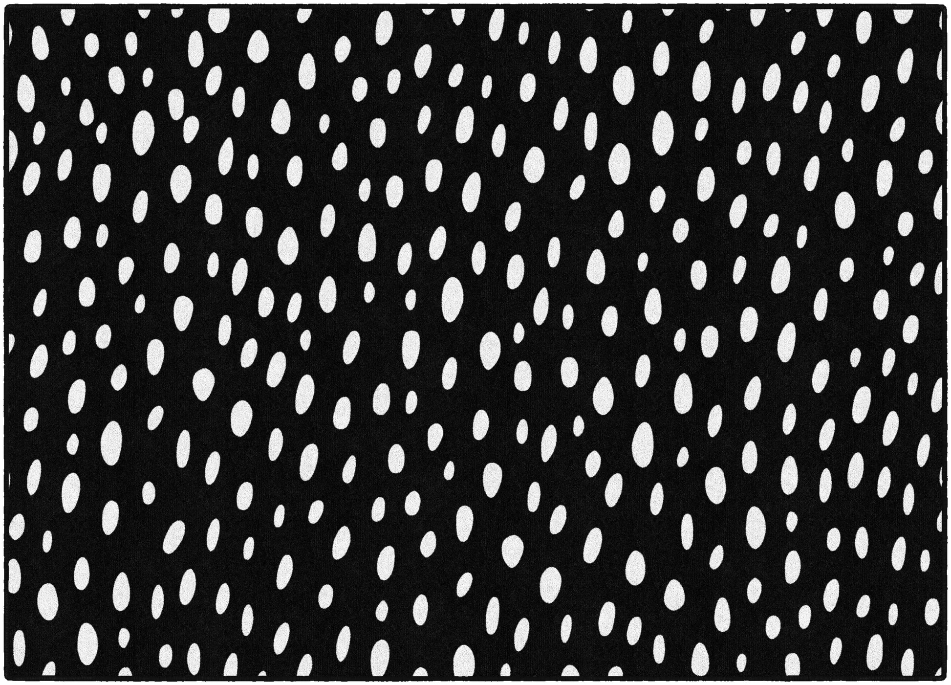 Black And White Spotty Rug