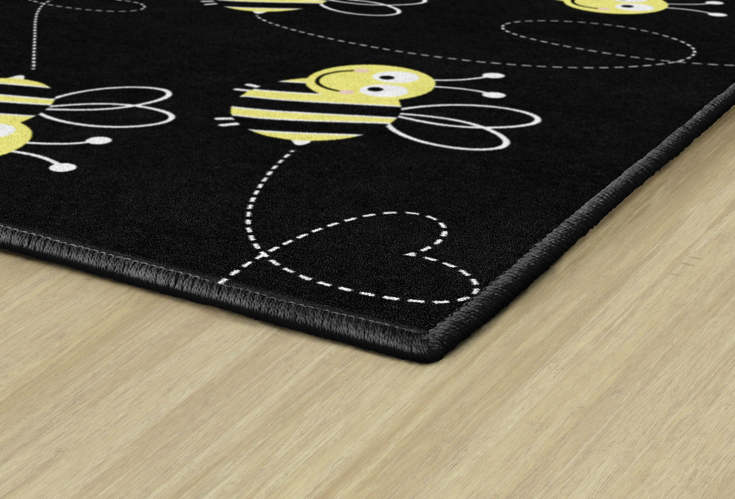 Bees on Black Rug