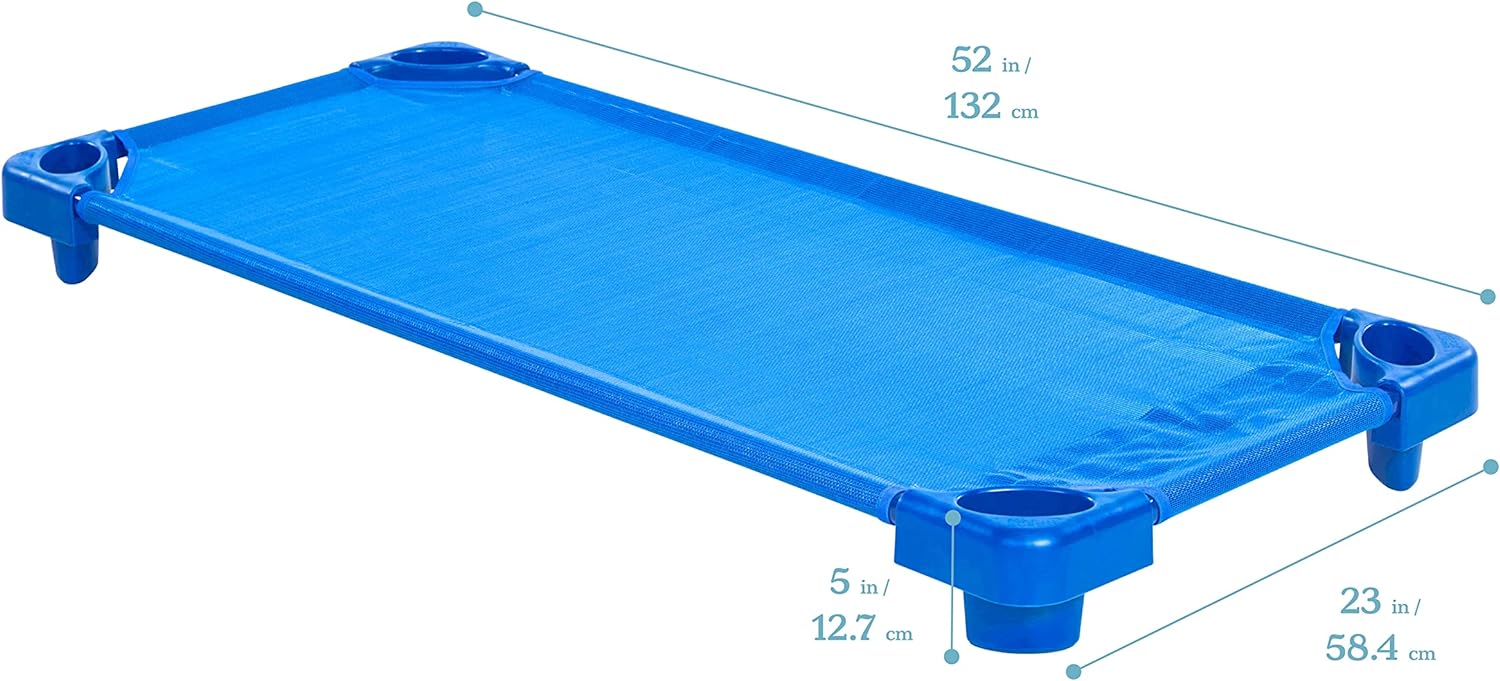 Standard Stackable Blue Cot
