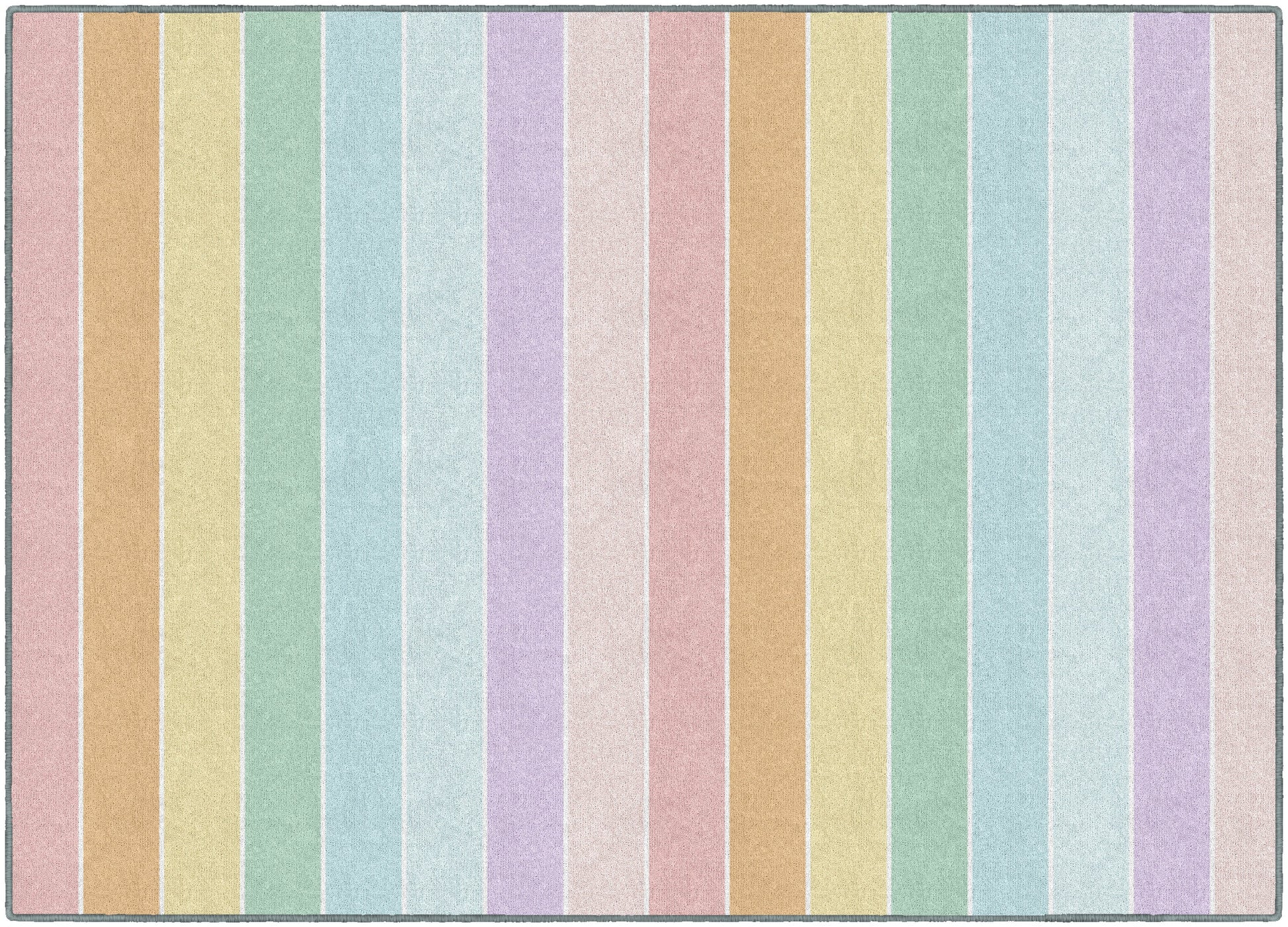 Pastel Rainbow Stripe Rug