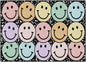 Pastel Rainbow Smiley On Notebook Rug