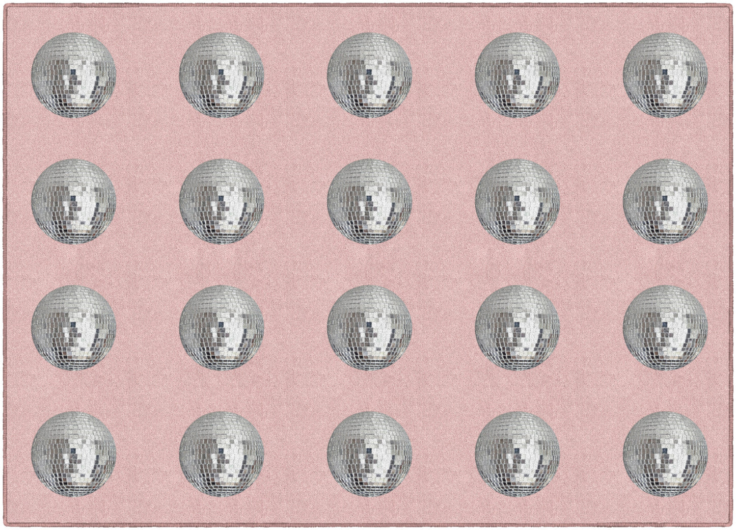 Blush Disco Ball Criss Cross Applesauce Rug