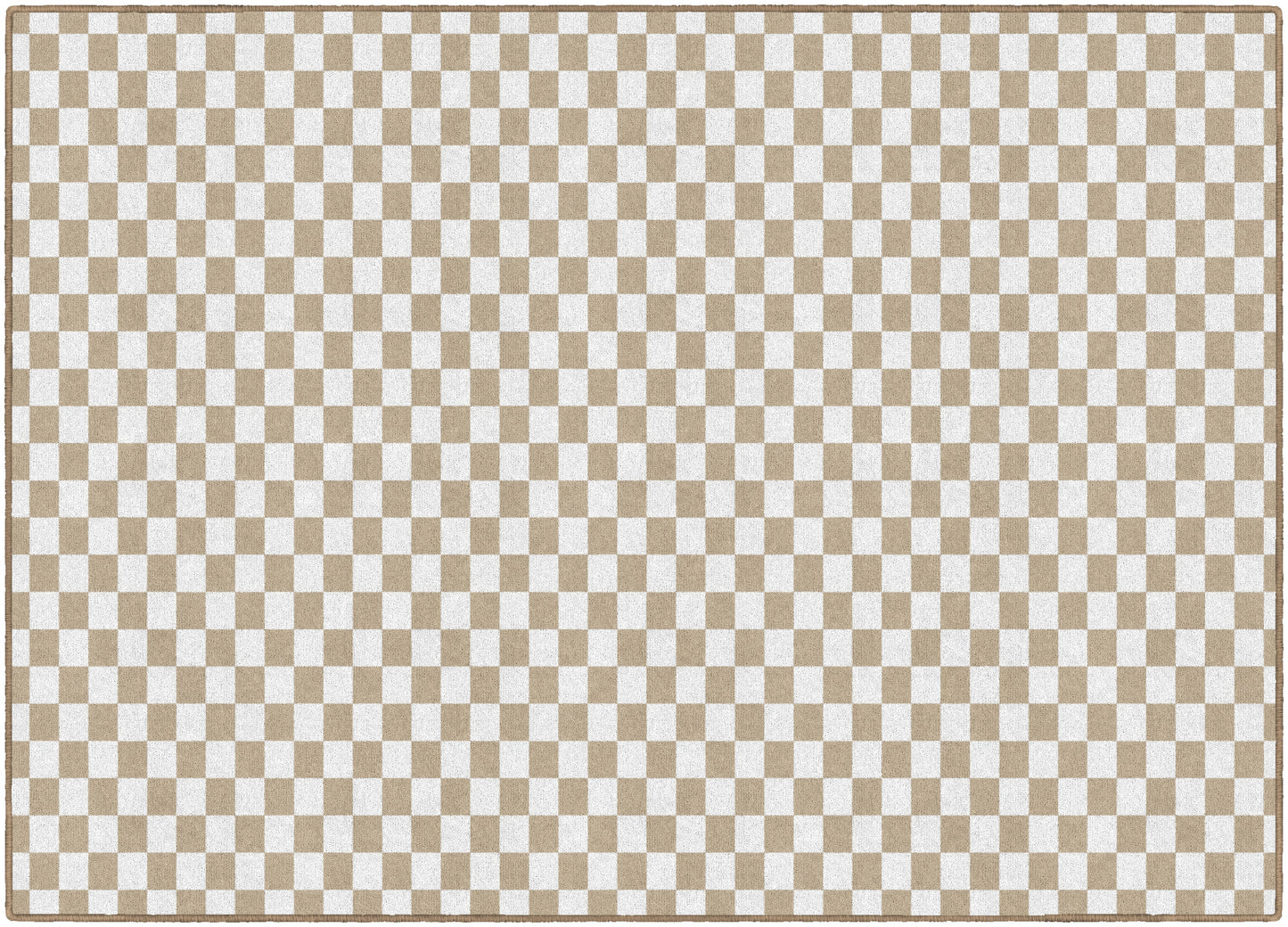 Brown & White Checkerboard Rug