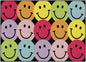 Big Rainbow Smiley Faces Rug