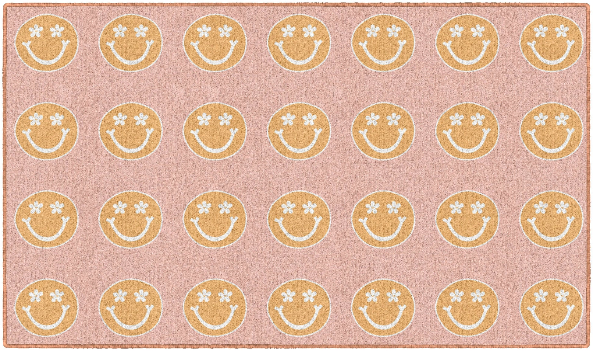 Good Vibes & Smiley Faces Criss-Cross Applesauce Rug