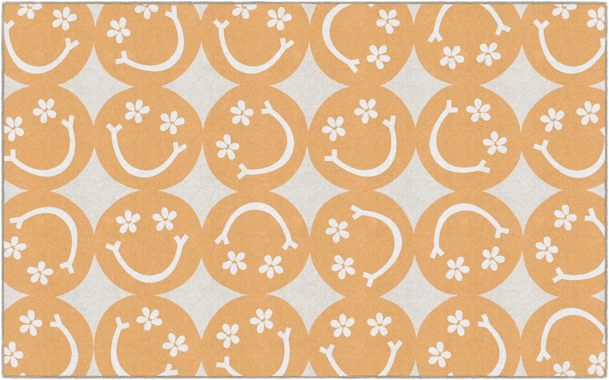 Good Vibes Large Happy Faces Rug