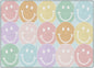 Pastel Rainbow Smileys Rug