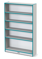 Rainbow Accents Tall Bookcase - Teal