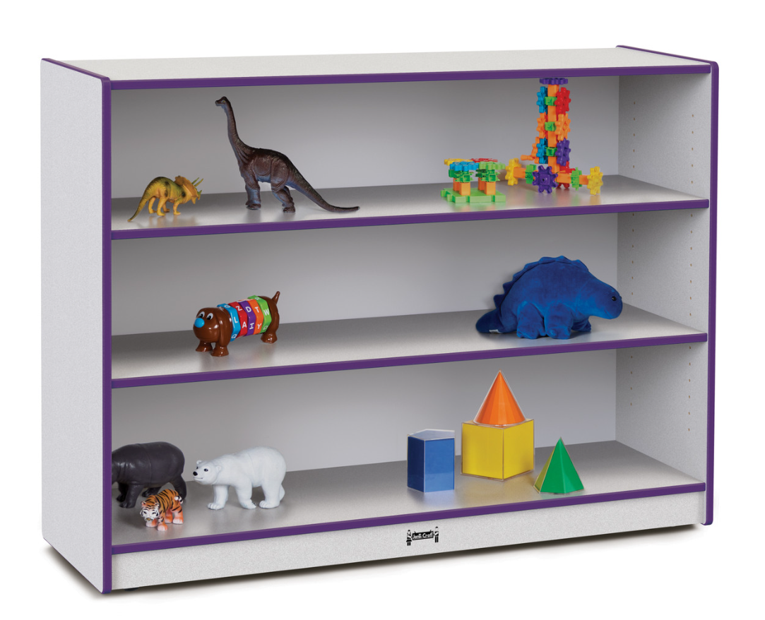 Rainbow Accents Super-Sized Adjustable Mobile Straight-Shelf - Purple