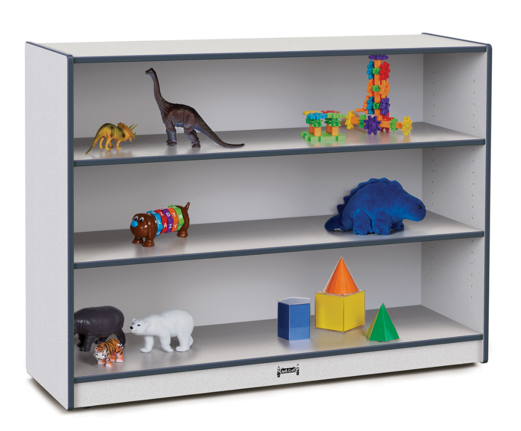 Rainbow Accents Super-Sized Adjustable Mobile Straight-Shelf - Navy