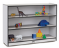 Rainbow Accents Super-Sized Adjustable Mobile Straight-Shelf - Black